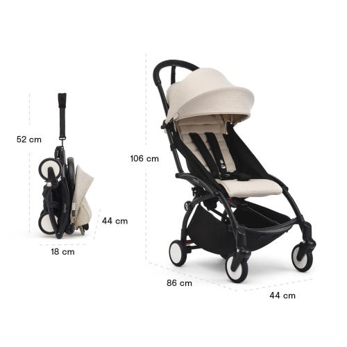 Прогулочная коляска Stokke YOYO Bonpoint Beige/White (Бежевый цвет / Белая рама)