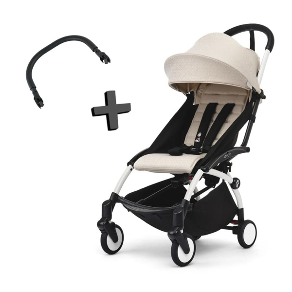 Прогулочная коляска Stokke YOYO3 Bonpoint Beige рама White + Бампер