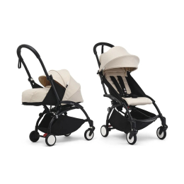 Коляска 2 в 1 Stokke YOYO² Bonpoint Beige/Black Newborn Pack (бежевый цвет+черная рама)