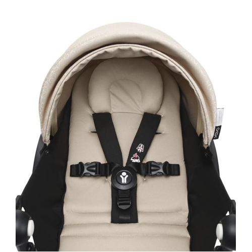 Коляска 2 в 1 Stokke YOYO Bonpoint Beige/Black Newborn Pack (бежевый цвет+черная рама)