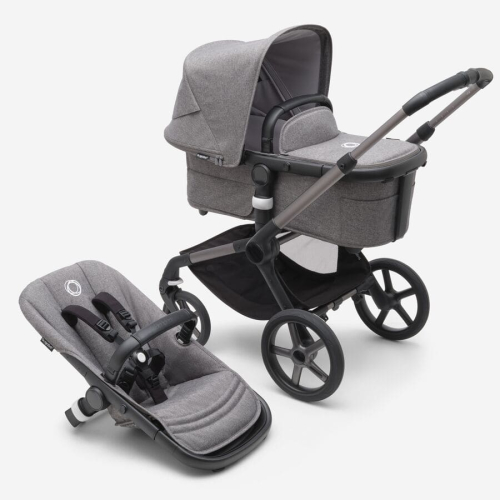 Коляска 2 в 1 Bugaboo Fox 5 Grey mélange шасси Graphite