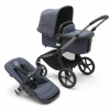 Коляска 2 в 1 Bugaboo Fox 5 Stormy blue/midnight black шасси Graphite