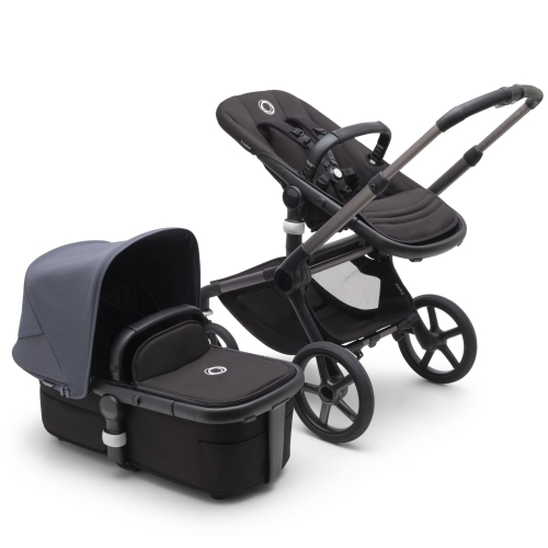 Коляска 2 в 1 Bugaboo Fox 5 Stormy blue/midnight black шасси Graphite