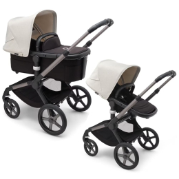 Коляска 2 в 1 Bugaboo Fox 5 Misty white/midnight black шасси Graphite