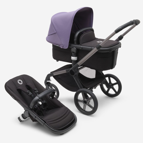 Коляска 2 в 1 Bugaboo Fox 5 Astro purple/midnight black шасси Graphite