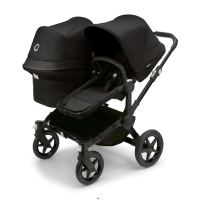 Коляска для двойни 2 в 1 Bugaboo Donkey 5 Twin Midnight black шасси Black