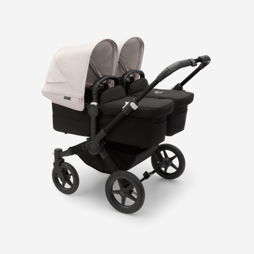 Коляска для двойни 2 в 1 Bugaboo Donkey 5 Twin Misty white/Midnight black шасси Black