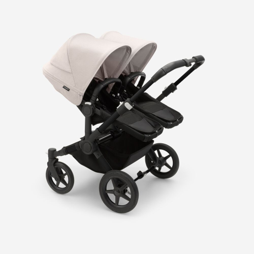 Коляска для двойни 2 в 1 Bugaboo Donkey 5 Twin Misty white/Midnight black шасси Black