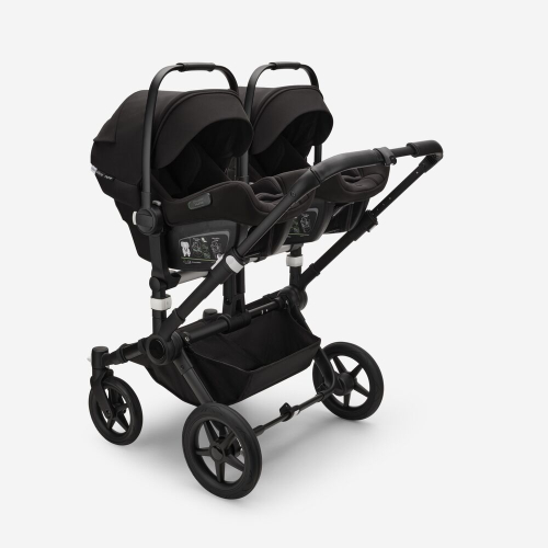 Коляска для двойни 2 в 1 Bugaboo Donkey 5 Twin Misty white/Midnight black шасси Black