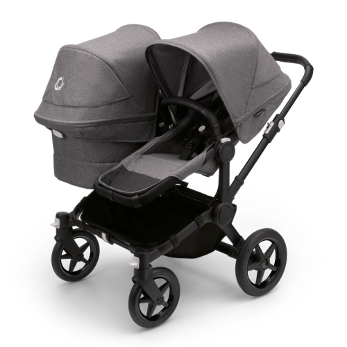 Коляска для двойни 2 в 1 Bugaboo Donkey 5 Twin Grey mélange шасси Black