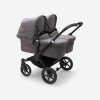 Коляска для двойни 2 в 1 Bugaboo Donkey 5 Twin Grey mélange шасси Black