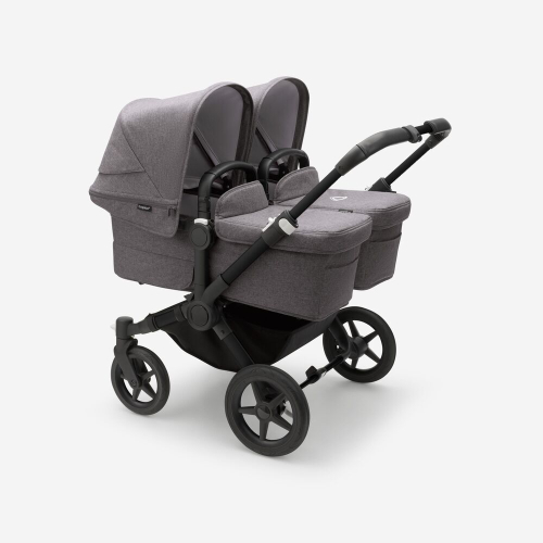 Коляска для двойни 2 в 1 Bugaboo Donkey 5 Twin Grey mélange шасси Black