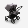 Коляска для двойни 2 в 1 Bugaboo Donkey 5 Twin Grey mélange шасси Black