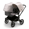 Коляска для двойни 2 в 1 Bugaboo Donkey 5 Twin Misty white/Grey mélange шасси Black