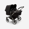 Коляска для двойни 2 в 1 Bugaboo Donkey 5 Twin Midnight black шасси Graphite