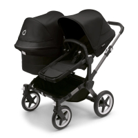 Коляска для двойни 2 в 1 Bugaboo Donkey 5 Twin Midnight black шасси Graphite