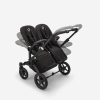 Коляска для двойни 2 в 1 Bugaboo Donkey 5 Twin Midnight black шасси Graphite