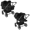 Коляска для двойни 2 в 1 Bugaboo Donkey 5 Twin Midnight black шасси Graphite