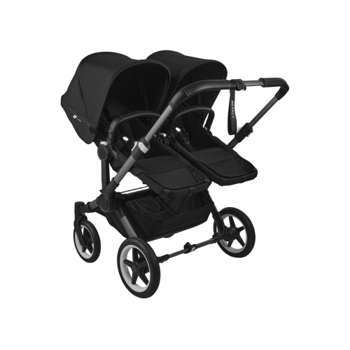 Коляска для двойни 2 в 1 Bugaboo Donkey 5 Twin Midnight black шасси Graphite