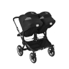 Коляска для двойни 2 в 1 Bugaboo Donkey 5 Twin Midnight black шасси Graphite