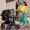 Коляска для двойни 2 в 1 Bugaboo Donkey 5 Twin Midnight black шасси Graphite
