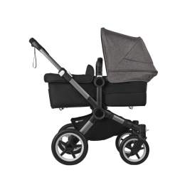 Коляска для двойни 2 в 1 Bugaboo Donkey 5 Twin, Grey mélange/midnight black шасси Graphite