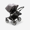 Коляска для двойни 2 в 1 Bugaboo Donkey 5 Twin, Grey mélange/midnight black шасси Graphite