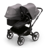 Коляска для двойни 2 в 1 Bugaboo Donkey 5 Twin, Grey mélange/midnight black шасси Graphite