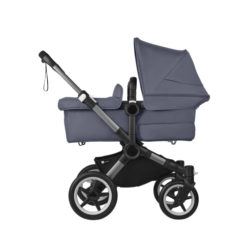 Коляска для двойни 2 в 1 Bugaboo Donkey 5 Twin Stormy blue шасси Graphite