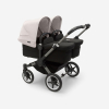 Коляска для двойни 2 в 1 Bugaboo Donkey 5 Twin Misty white/midnight black шасси Graphite