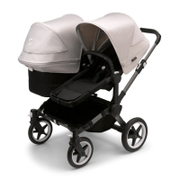 Коляска для двойни 2 в 1 Bugaboo Donkey 5 Twin Misty white/midnight black шасси Graphite