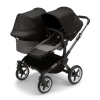 Коляска для двойни 2 в 1 Bugaboo Donkey 5 Twin Midnight black/grey melange шасси Graphite