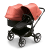 Коляска для двойни 2 в 1 Bugaboo Donkey 5 Twin Sunrise red/midnight black шасси Graphite