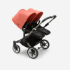 Коляска для двойни 2 в 1 Bugaboo Donkey 5 Twin Sunrise red/midnight black шасси Graphite