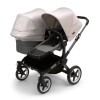 Коляска для двойни 2 в 1 Bugaboo Donkey 5 Twin Misty white/grey melange шасси Graphite