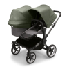 Коляска для двойни 2 в 1 Bugaboo Donkey 5 Twin Forest green/grey mélange шасси Graphite