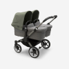 Коляска для двойни 2 в 1 Bugaboo Donkey 5 Twin Forest green/grey mélange шасси Graphite