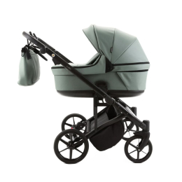 Коляска для двойни 2 в 1 Adamex Leo Duo TIP-TK27 (серо-зеленый)