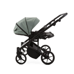 Коляска для двойни 2 в 1 Adamex Leo Duo TIP-TK27 (серо-зеленый)