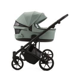 Коляска для двойни 2 в 1 Adamex Leo Duo TIP-TK27 (серо-зеленый)