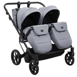 Коляска для двойни 2 в 1 Adamex Leo Duo TIP-TK60 (Серый)
