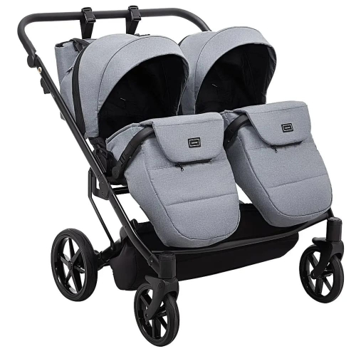 Коляска для двойни 2 в 1 Adamex Leo Duo TIP-TK60 (Серый)