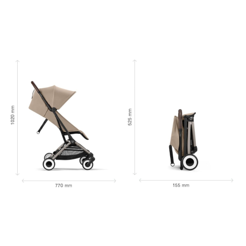 Прогулочная коляска Cybex Orfeo 2024 Stormy Blue шасси Taupe