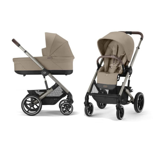 Коляска 2 в 1 Cybex Balios S Lux цвет Almond Beige шасси Taupe