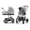 Коляска 2 в 1 Cybex Balios S Lux цвет Lava Grey шасси Silver