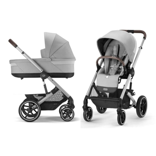 Коляска 2 в 1 Cybex Balios S Lux цвет Lava Grey шасси Silver