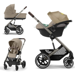 Коляска 3 в 1 Cybex Balios S Lux цвет Almond Beige шасси Taupe