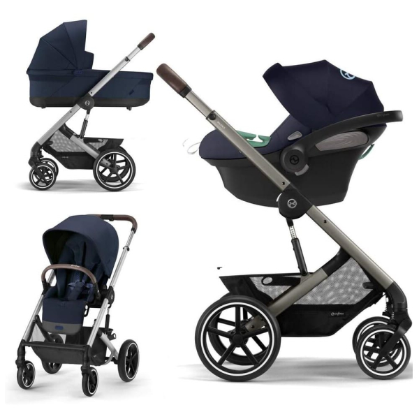 Коляска 3 в 1 Cybex Balios S Lux цвет Ocean Blue + Автокресло Aton B2