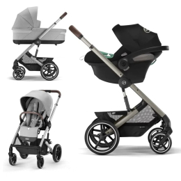 Коляска 3 в 1 Cybex Balios S Lux цвет Lava Grey + Автокресло Aton B2