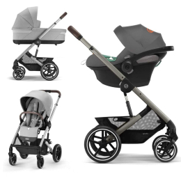 Коляска 3 в 1 Cybex Balios S Lux цвет Lava Grey шасси Silver